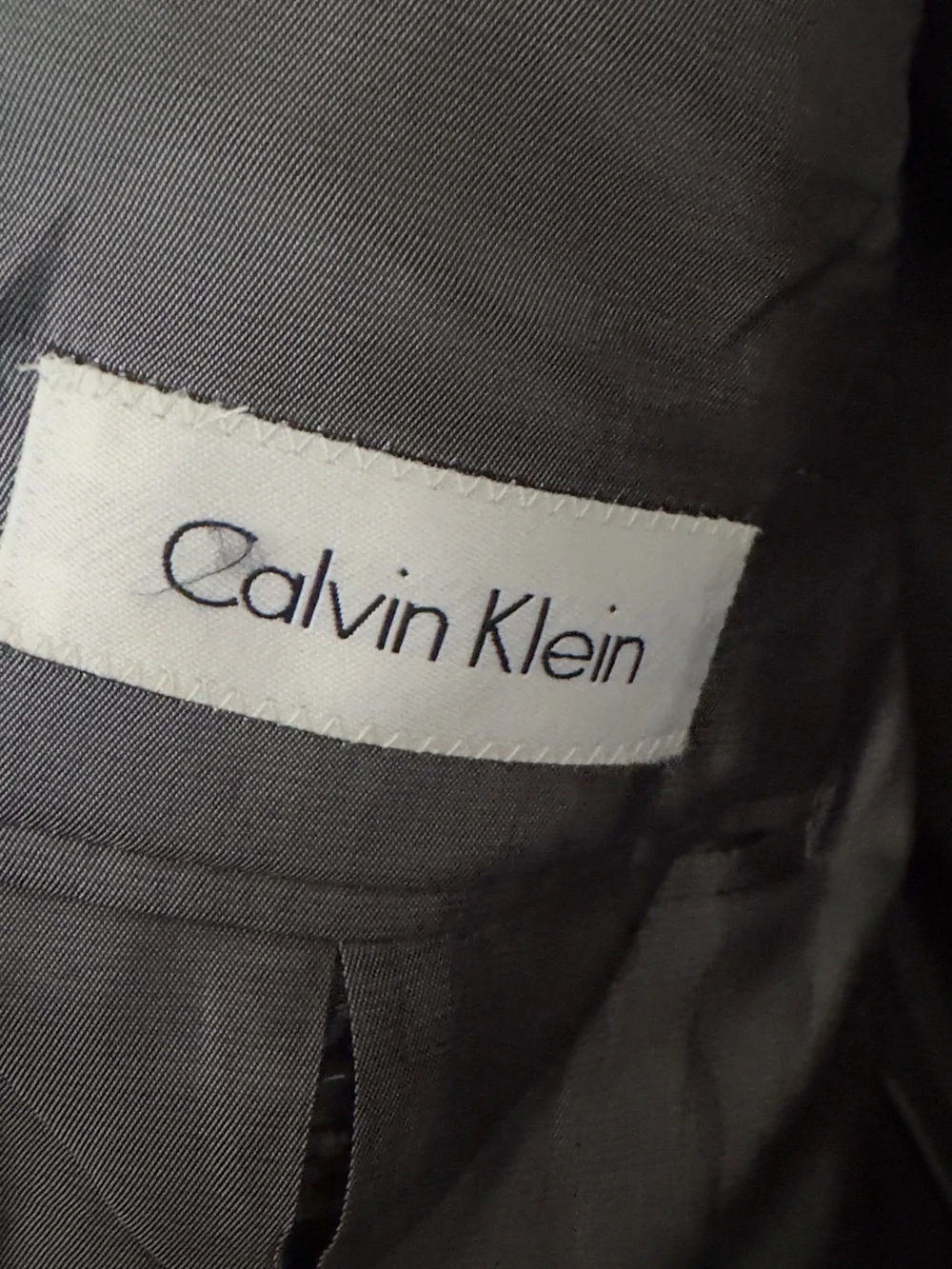 Calvin Klein Men’s Gray Plaid Windowpane Wool Blazer Sport Coat 40R